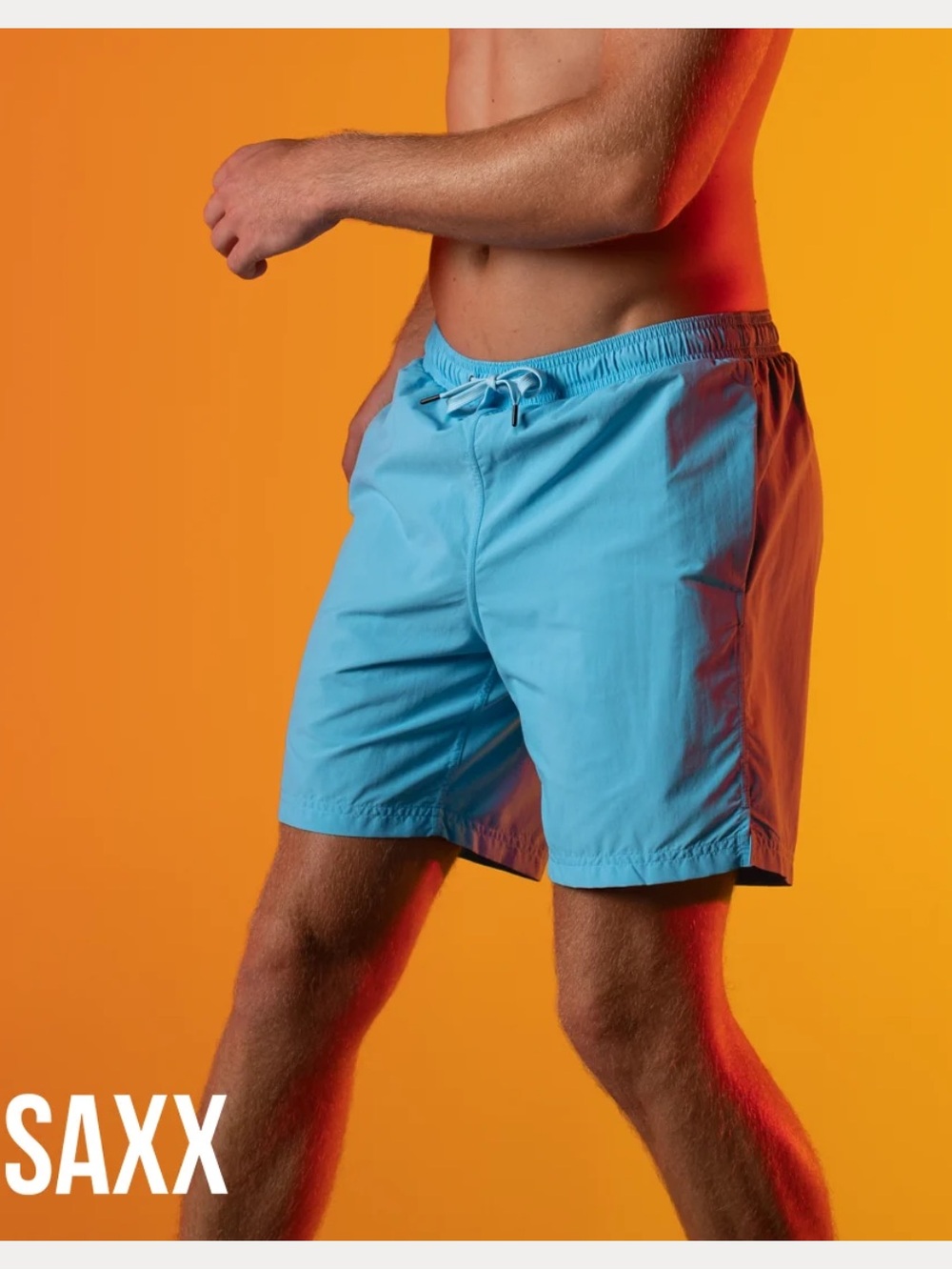 Saxx Light Blue Men's Swim Trunks size M